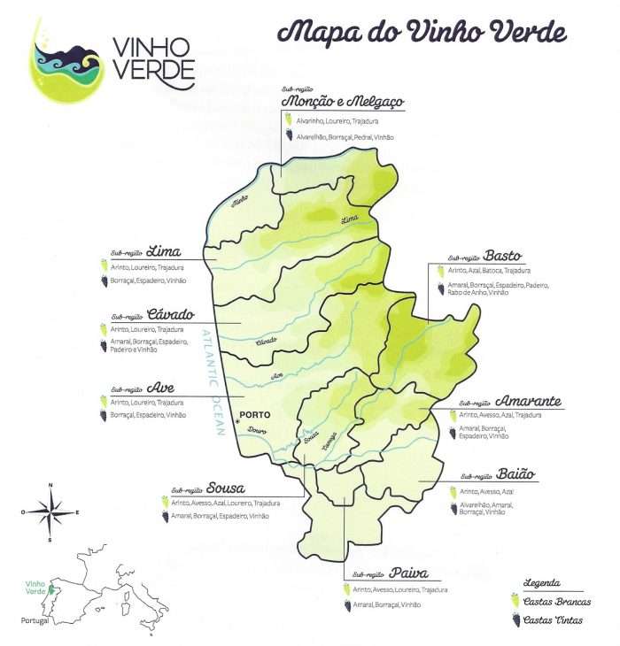 mapa do Vinho Verde