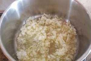 refogado de alho e cebola