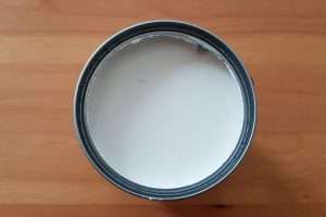 creme de coco na parte superior