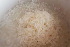 risoto de queijo preparo