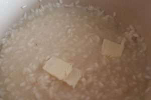risoto de queijo preparo