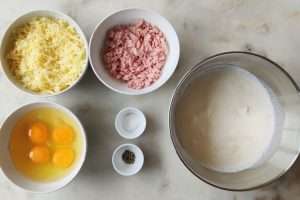 quiche de presunto e queijo