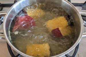 cozinhe a batata por cerca de 30 minutos
