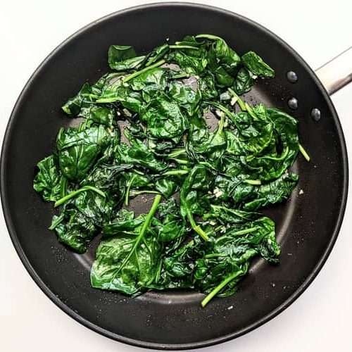 receita de espinafre refogado ou espinafre salteado