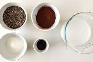 pudim de chia com cacau