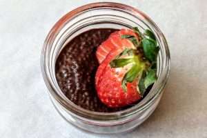 pudim de chia com cacau