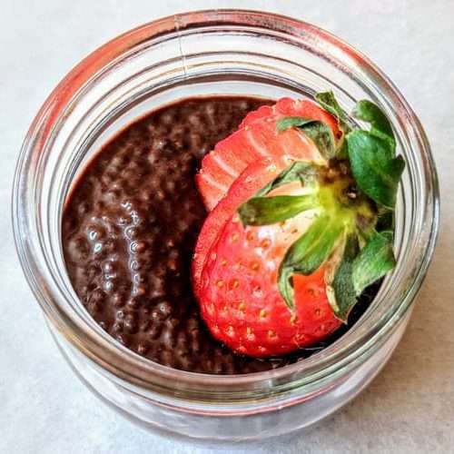 receita de pudim de chia com chocolate