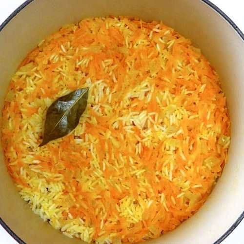 receita de arroz com cenoura ou arroz de cenoura