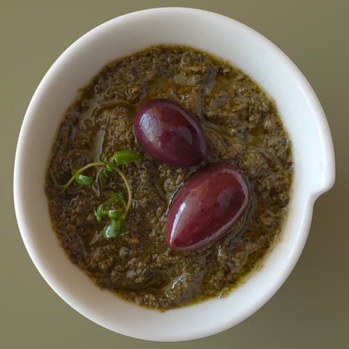 receita de tapenade ou patê de azeitona