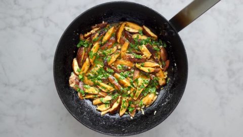 receita de shitake ou shiitake na manteiga com alho