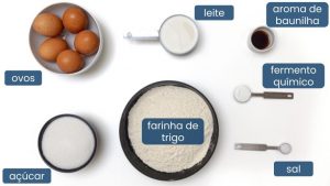 ingredientes do bolo
