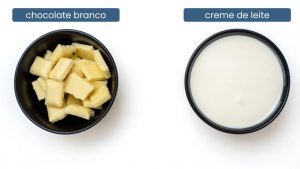 ingredientes da mousse de chocolate branco