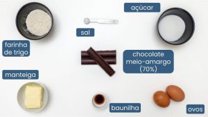 ingredientes do petit gateau