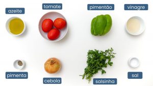 ingredientes do vinagrete