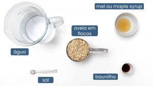 ingredientes do leite de aveia