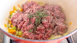 adicione a carne moida